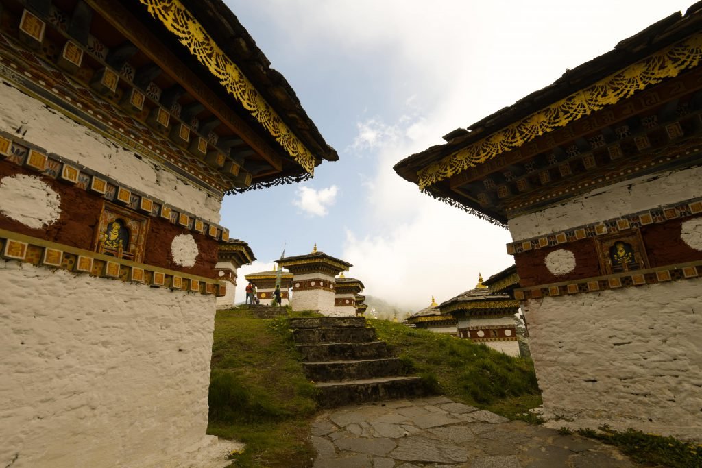 Dochula pass is located on the way to Punakha from Thimphu, forming a majestic backdrop to the tranquility of the 108 chortens gracing the mountain pass.